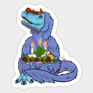 Holidinos - Yutyrannus Yule Log Sticker